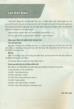 NÂNG CAO VÀ PHÁT TRIỂN HÓA HỌC LỚP 11 (Theo chương trình GDPT 2018)